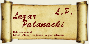Lazar Palanački vizit kartica